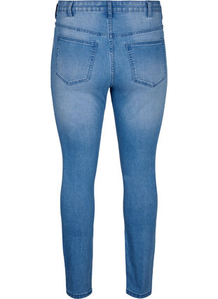 Zizzi Amy jeans med supersmal passform og rippede detaljer, Blå, Packshot image number 1
