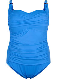 Vattert badedrakt med draperinger , Palace Blue
