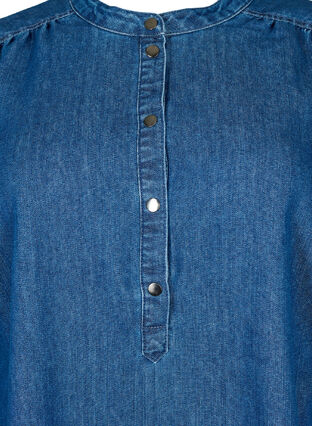 Denimkjole med lange ermer, Blue denim, Packshot image number 2
