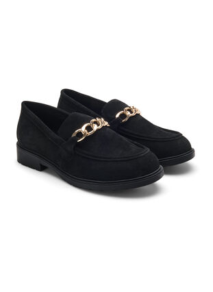 Zizzi Wide fit loafers, Black, Packshot image number 3
