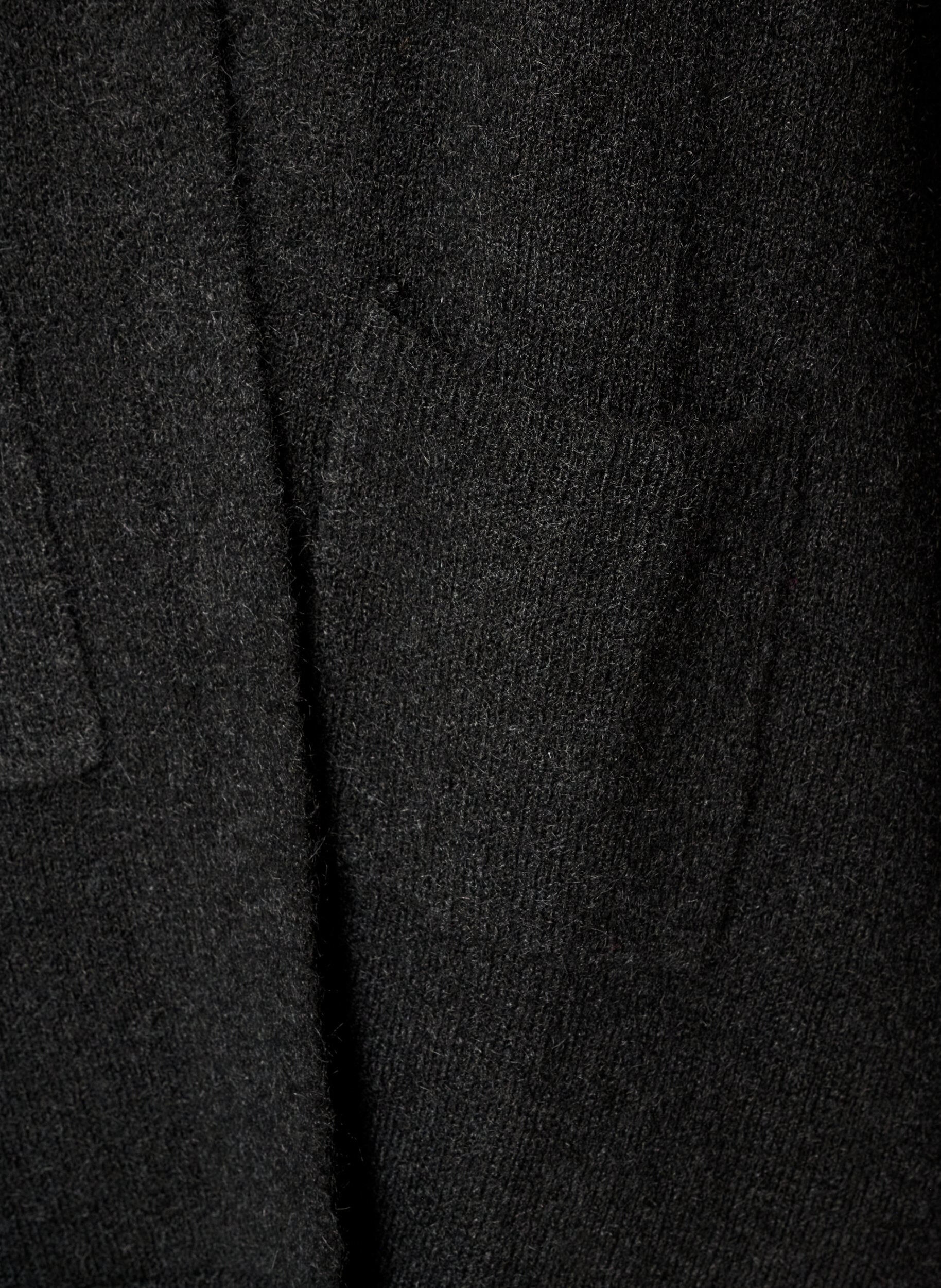 ZizziLang cardigan med lommer, Svart, Packshot image number 3