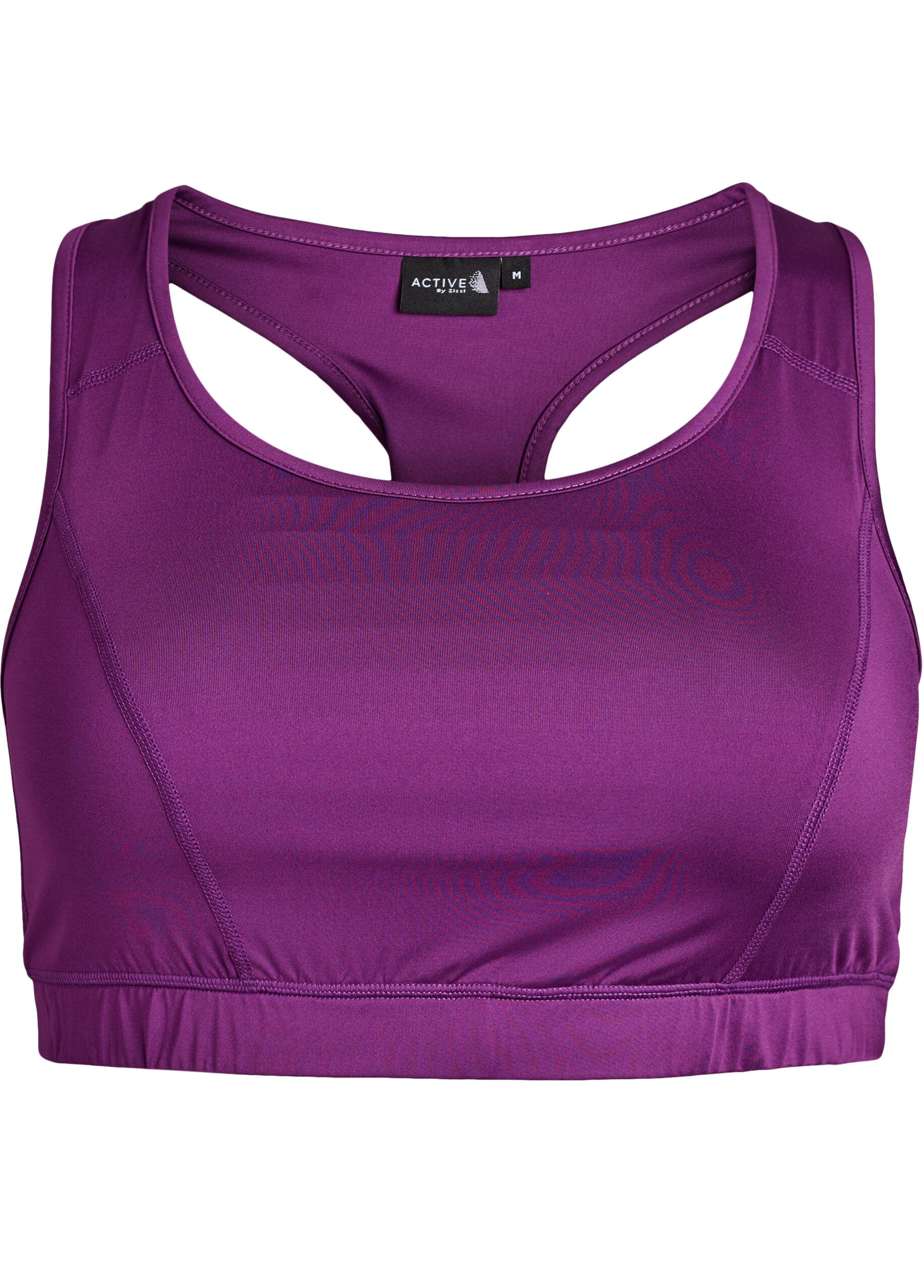ZizziSports-bh med racerback, Lilla, Packshot image number 0