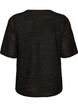 Bluse med tekstur og glitter, Svart, Packshot image number 1