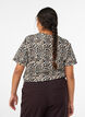 T-skjorte med leopardmønster og tekstprint, Brun, Model image number 2