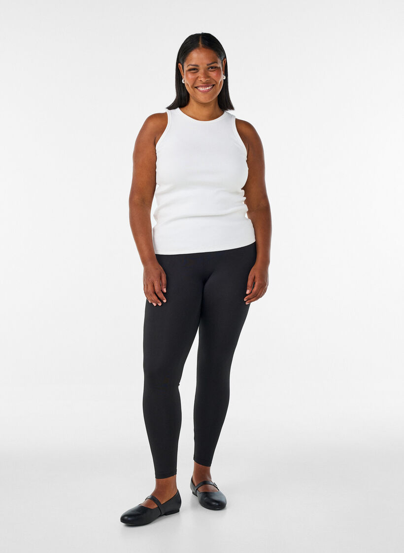 2-pack basis leggings, Svart, Model image number 1