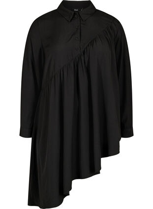 Tunika med et asymmetrisk design nederst, Black, Packshot image number 0