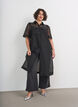 Organza kjole med brystlommer og puff ermer, Svart, Model image number 0