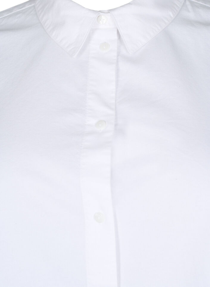 Langermet bomullsskjorte, Bright White, Packshot