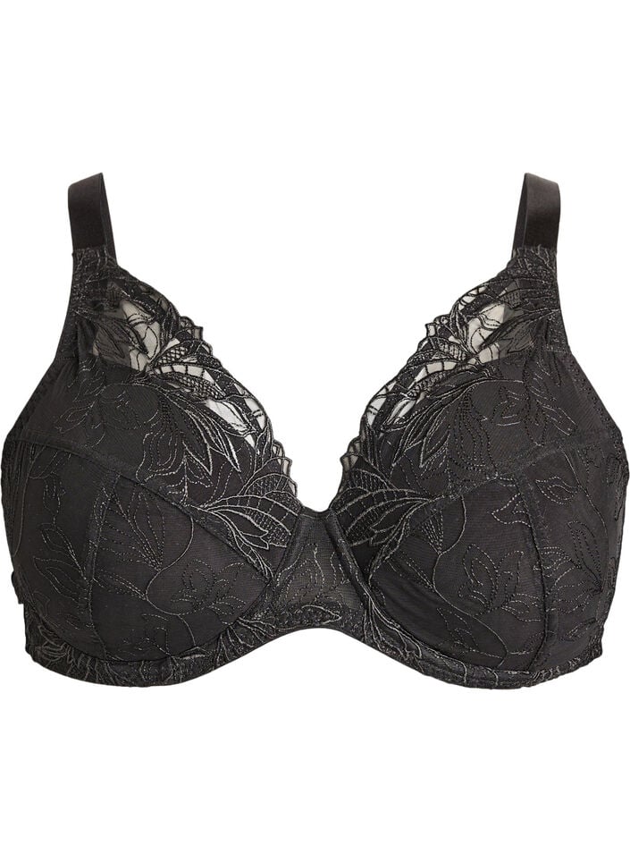 Polstret blonder BH med bøyle, Svart, Packshot image number 0