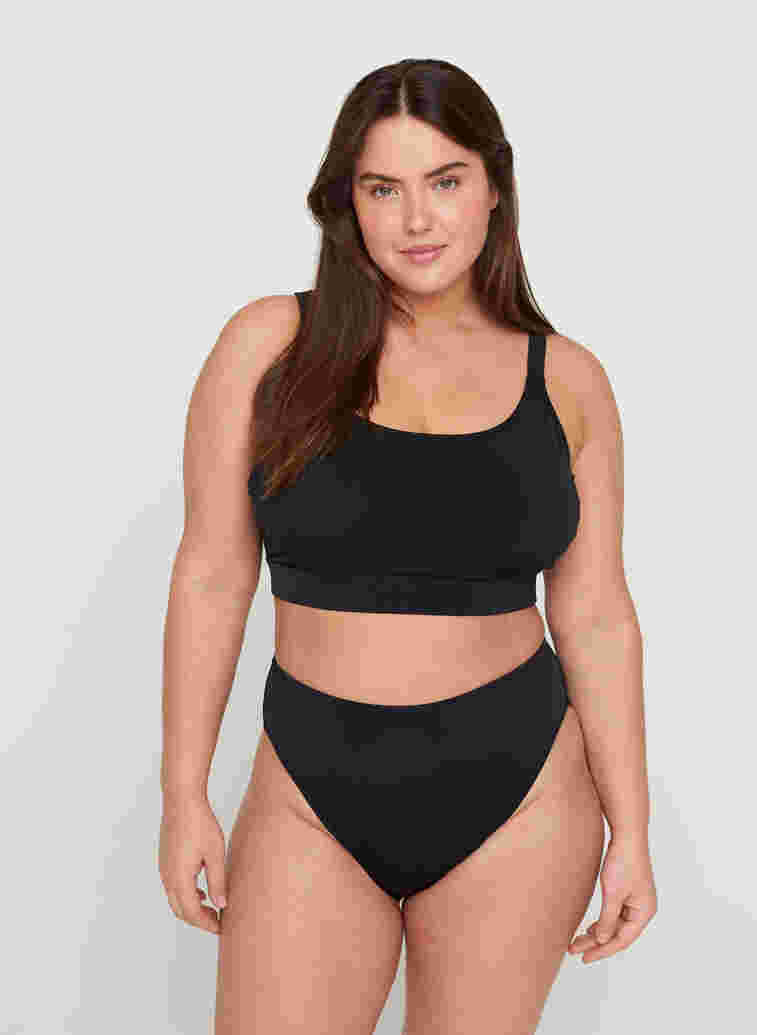 Tai bikinitruse med høyt liv, Black, Model