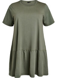 Kort A-formet kjole med vasket look, Thyme Washed