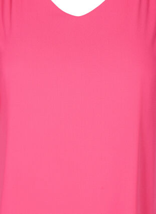 Bluse med korte ermer, Fandango Pink, Packshot image number 2