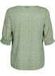 Prikkete bluse med 1/2 ermer, Seagrass Dot, Packshot image number 1