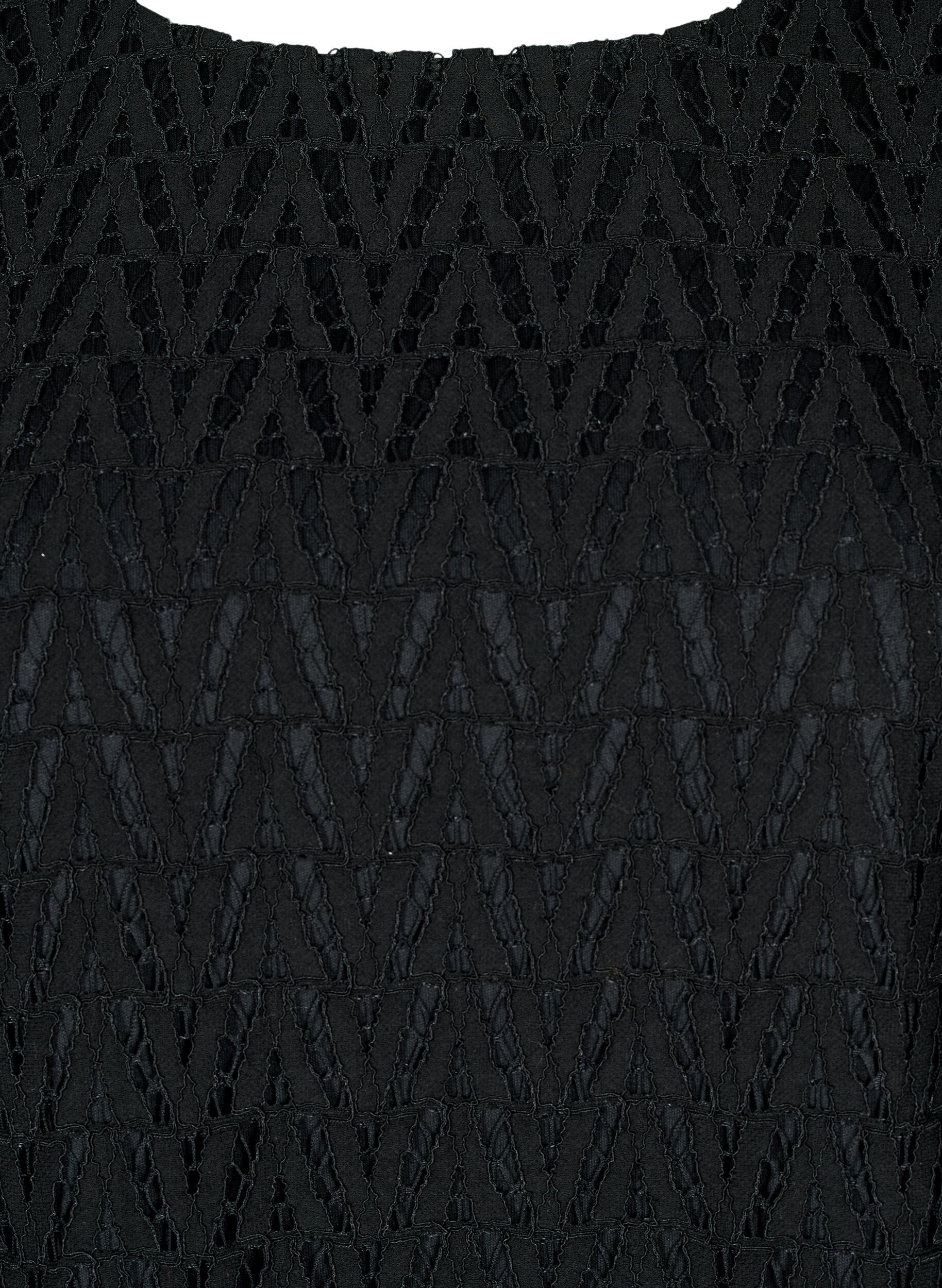 Zizzi Blondebluse med volangermer, Black, Packshot image number 2