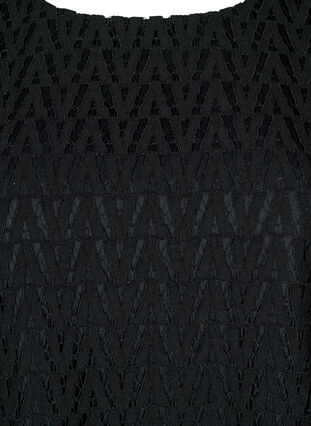 Zizzi Blondebluse med volangermer, Black, Packshot image number 2