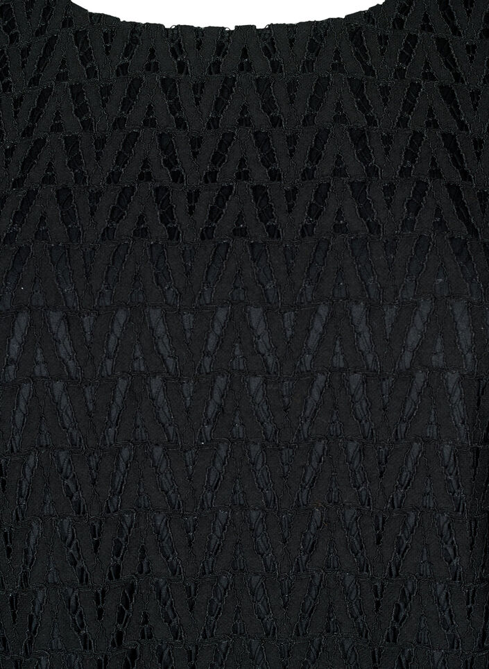 Blondebluse med volangermer, Black, Packshot image number 2