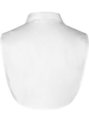 Løs skjortekrage med blonder, Bright White, Packshot image number 1