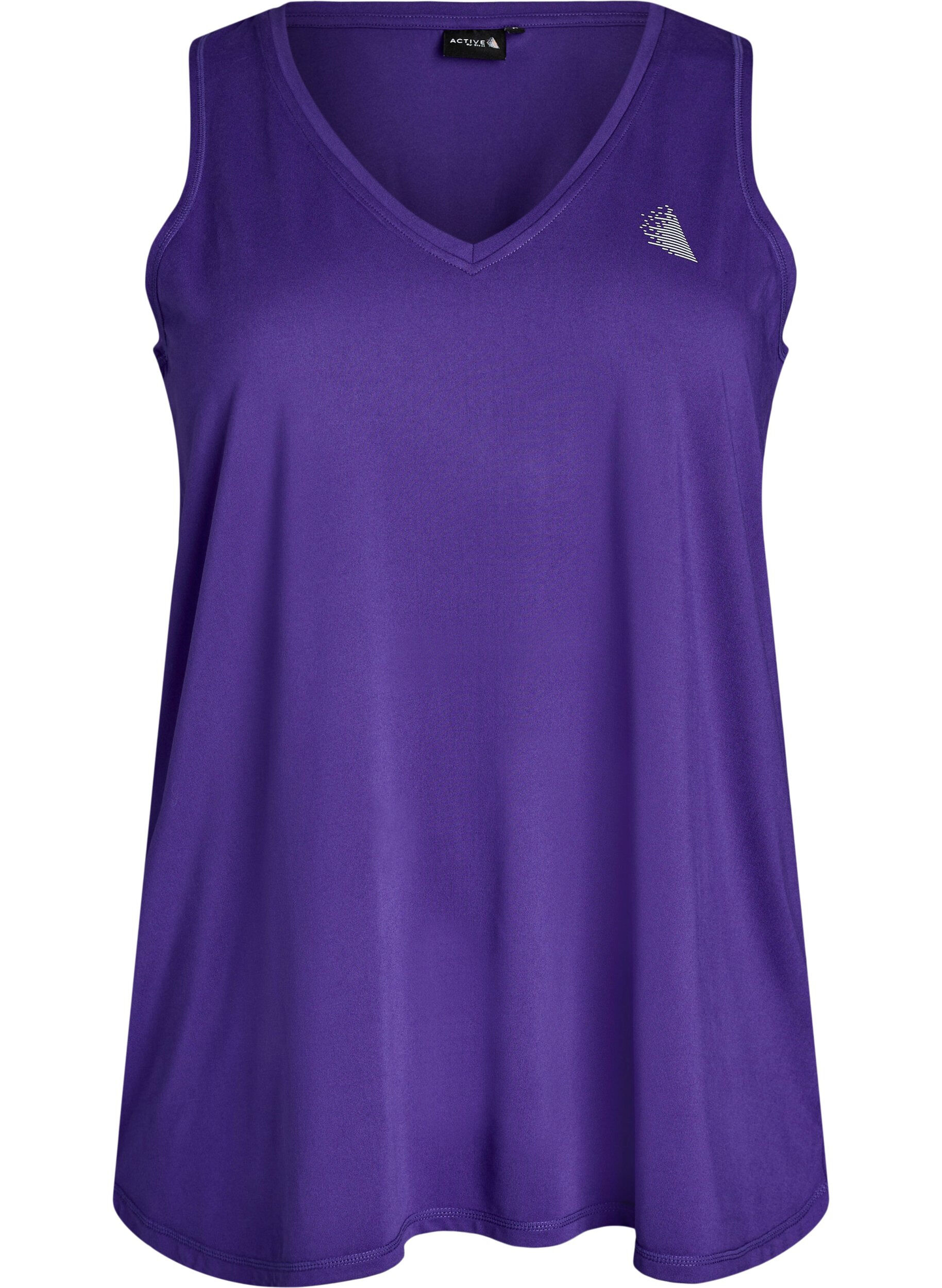 Trenings-topp med v-hals