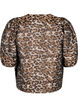 Jacquard Leo jakke med puffede ermer, Brown Leo AOP, Packshot image number 1