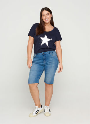 T-skjorte i bomull med A-form, Night Sky STAR, Model image number 2