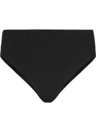 Bikinitruse med kreppstruktur, Black, Packshot image number 1