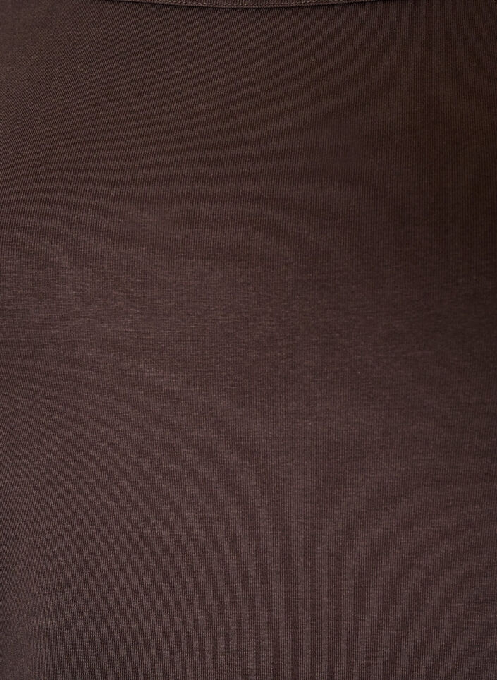 Basis-T-skjorte med b&aring;thals og 3/4-ermer, Brun, Packshot image number 2
