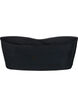 Ensfarget bandeau-bikinitopp, Svart, Packshot image number 1