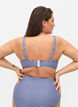 Bikini-BH med trykk og bøyle, Blue Striped, Model image number 1