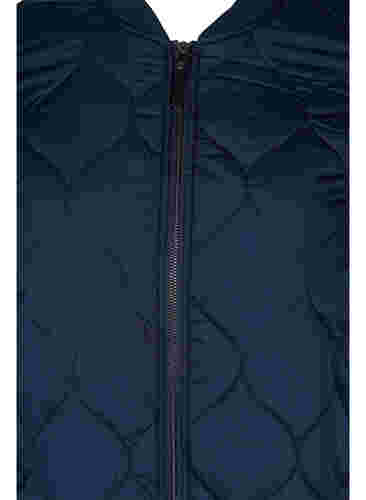 Quiltet termojakke med glidelås, Navy Blazer, Packshot image number 2