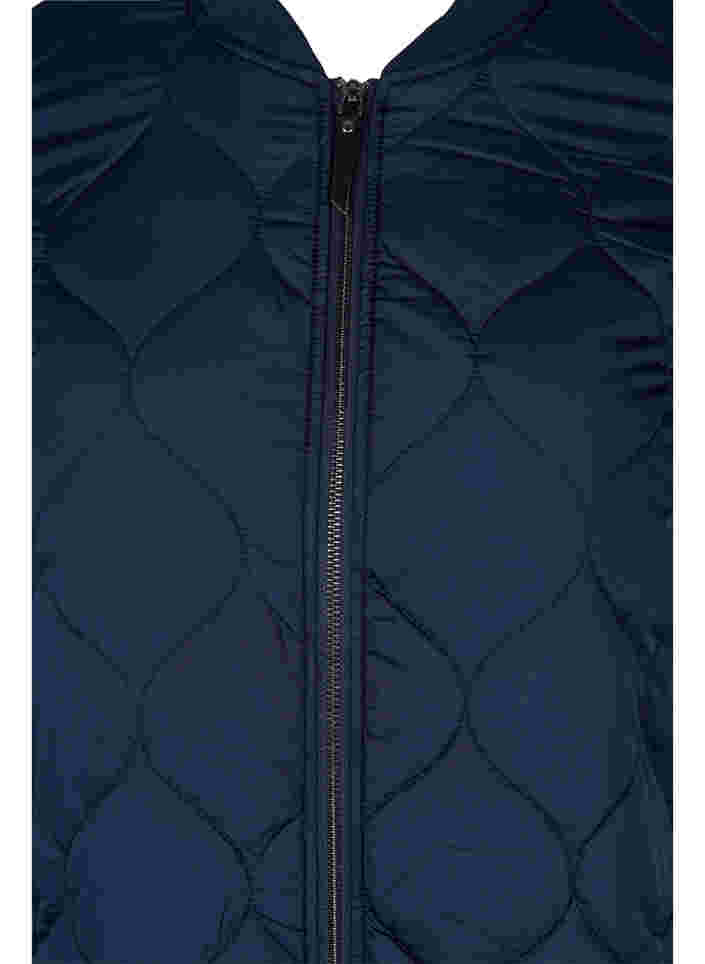 Quiltet termojakke med glidelås, Navy Blazer, Packshot image number 2