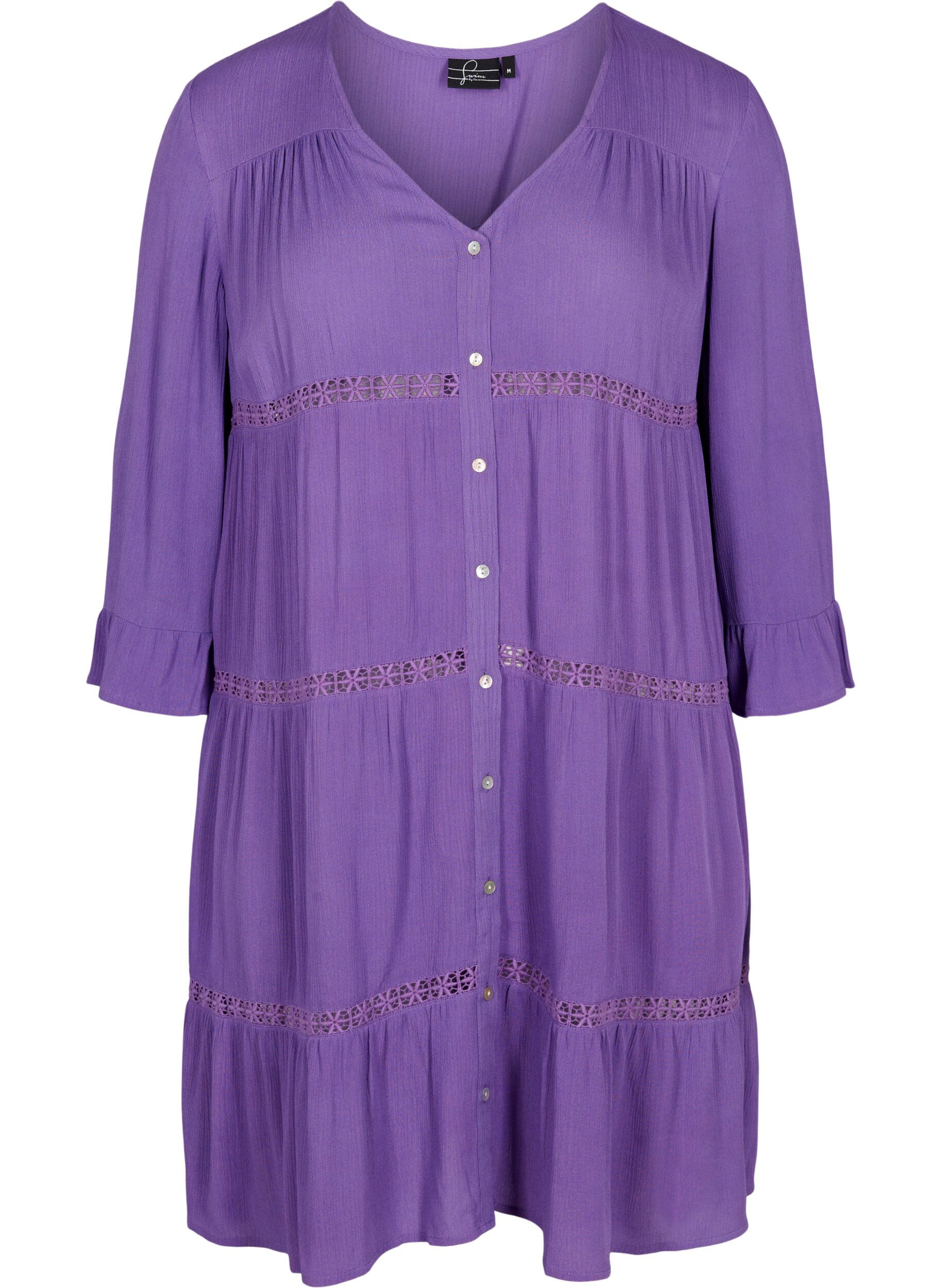 ZizziStrandkjole i viskose, Royal Lilac, Packshot image number 0