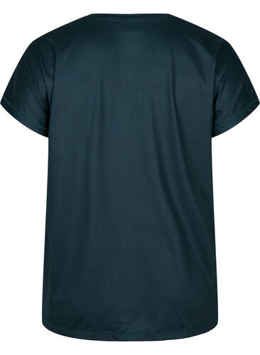 Ensfarget t-skjorte til trening, Scarab, Packshot image number 1