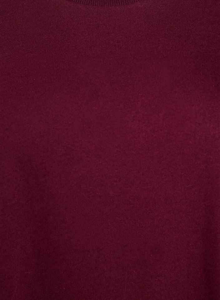 T-skjortekjole i bomull i knelengde, Rød, Packshot image number 2