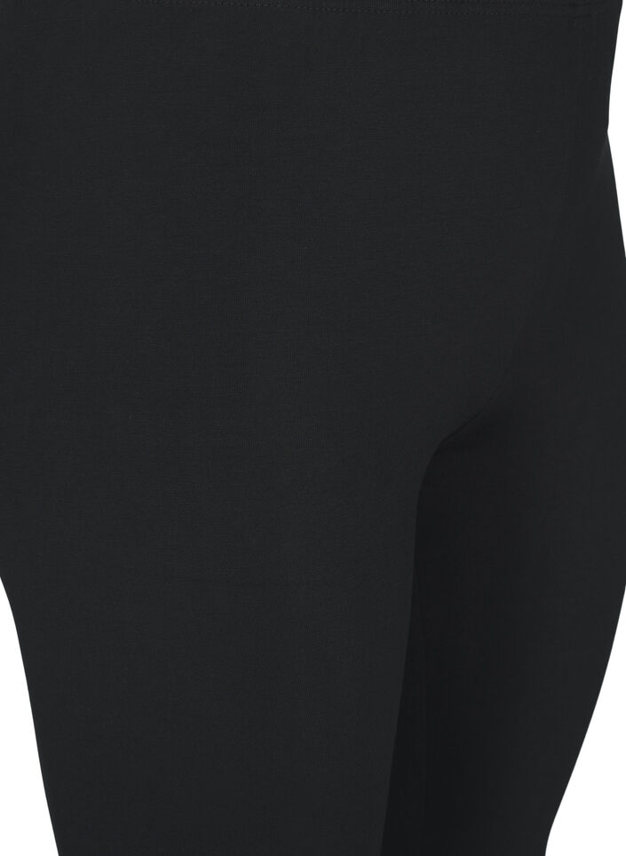 Basis 3/4 viskose leggings, Black, Packshot image number 2