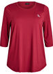 Treningsbluse med 3/4-ermer, R&oslash;d, Packshot image number 0