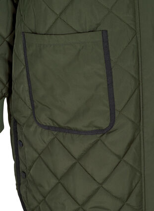 2 i 1 jakke med quiltet mønster og avtagbare ermer, Forest Night, Packshot image number 3
