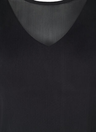 Tettsittende genser med mesh, Black, Packshot image number 2