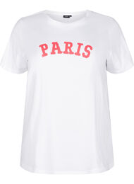 Organisk bomulls-t-skjorte med print, Bright White Printet