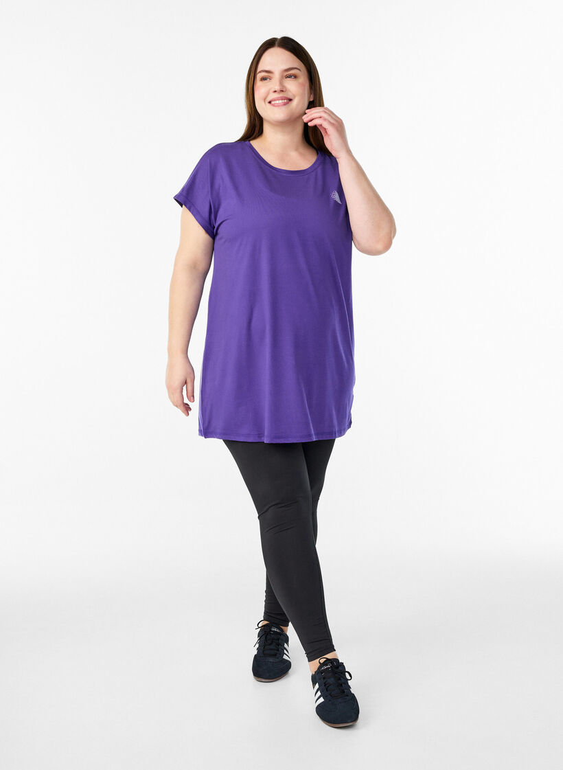 Lang trengings T-skjorte, Lilla, Model image number 1