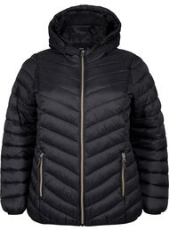 Lettvektsjakke med hette, Black