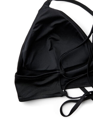 Zizzi Bikinitopp med avtagbare pads og knytebånd i ryggen, Svart, Packshot image number 3