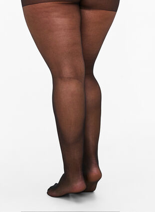 Zizzi 2 stk strømpebukser i 20 denier, Black, Model image number 1