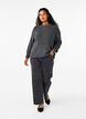 Melert genser med rund hals, Dark Grey Black Mel., Model image number 2