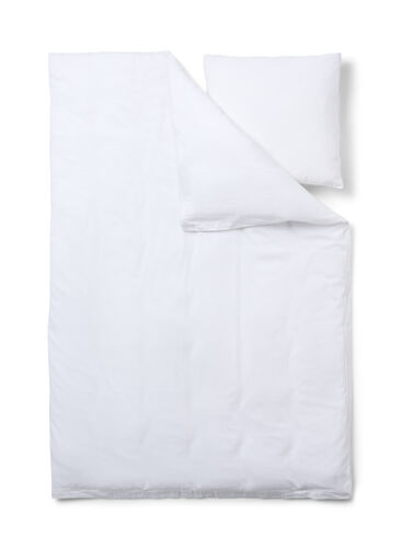 Ensfarget sengesett i bomull, White Alyssum, Packshot image number 1