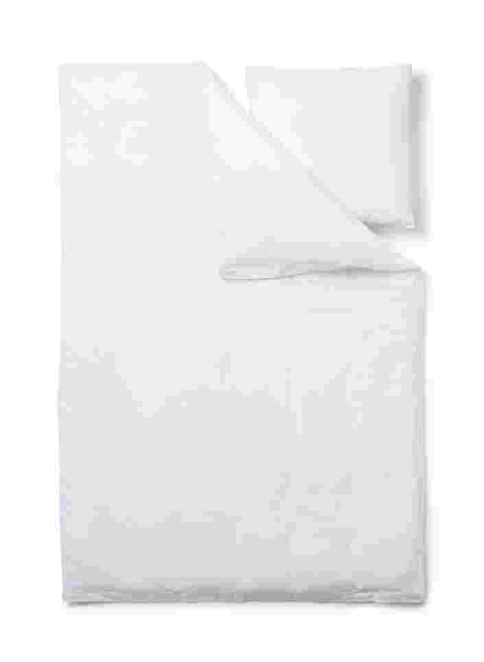 Ensfarget sengesett i bomull, White Alyssum, Packshot image number 1