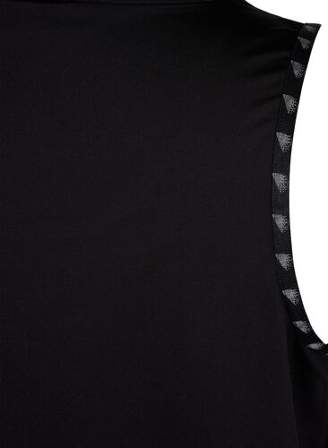 Ensfarget treningstopp, Black, Packshot image number 3