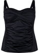 Tankini med drapering, Svart, Packshot image number 0