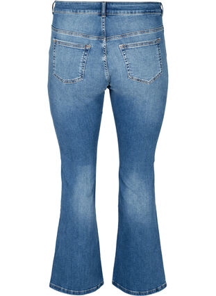Ellen bootcut jeans med høy midje, Blue denim, Packshot image number 1