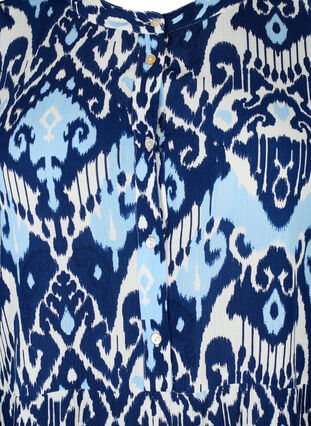 Kortermet kjole med trykk, laget av viskose, Blue Ethnic AOP, Packshot image number 2