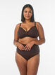 Bikinitopp med b&oslash;yle og drapering, Brun, Model image number 1